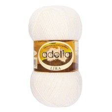 Пряжа ADELIA "LIRA"   100\% акрил   10 шт. х  50 г  200 м ± 5 м №03 молочный