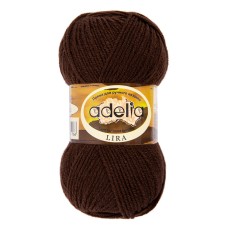 Пряжа ADELIA "LIRA"   100\% акрил   10 шт. х  50 г  200 м ± 5 м №22 коричневый
