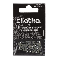 Страз клеевой "Zlatka"   ZRTG-1072   SS10   цветные   2.7 мм  стекло   5 x  72 шт  в пакете с картонным еврослотом №04 бл.серый (Black Diamond)