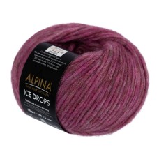 Пряжа ALPINA "ICE DROPS"   58\% альпака, 14\% шерсть, 28\% полиамид   10 шт. х  50 г  150 м ± 5 м №11 сливовый