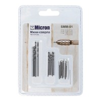 "Micron"   Мини-сверла   SMM-01  d от 0.5 до 2.5 мм  в блистере металлические