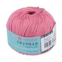 Пряжа Пехорская ПТ "Ажурная"   100\% мерсеризованный хлопок   10 шт. х  50 г  280 м №021 брусника