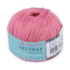 Пряжа Пехорская ПТ "Ажурная"   100\% мерсеризованный хлопок   10 шт. х  50 г  280 м №021 брусника
