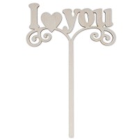 Заготовка для декорирования "Mr. Carving"   ВД-312   Топпер "I love you"   фанера   15  х 10 х  0.4 см .