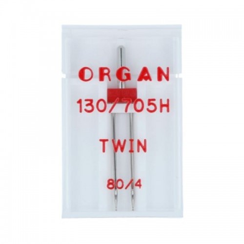 Иглы для быт. шв. машин "ORGAN"   80/4   1 шт  в пенале 5102048 двойные