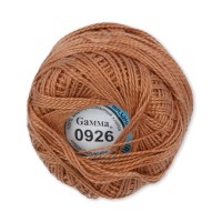 Пряжа "Gamma"   Ирис   100\% хлопок   10 шт. х  10 г  82 м ± 3 м №0926 св.коричневый