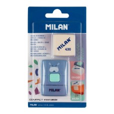 "Milan"   Ластик и кисточка COMPACT Fun Animals BYM10472FA+1 запасной ластик 430 в блистере   3.9х2.9х0.9 см BYM10472FA ассорти
