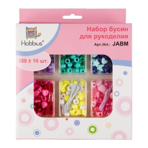"Hobbius"   Набор бусин для рукоделия   JABM   1 шт №01 ассорти