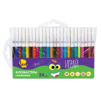 "Лео"   "Играй"   Фломастеры смываемые   LPFPW-24   24 цв .