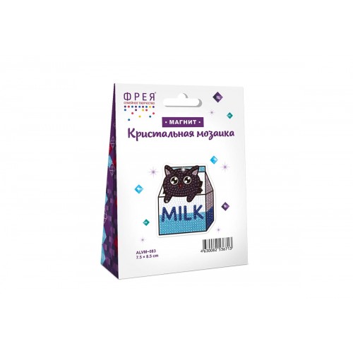 Кристальная (алмазная) мозаика  "ФРЕЯ" ALVM-083   магнит "МолоКот" 7.5 х 8.5 см