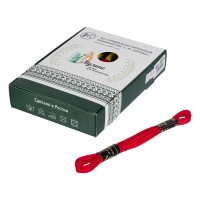 Нитки для вышивания "ПНК им. Кирова"   мулине   100\% мерсеризованный хлопок   24 x  8 м №9268 ярко-синий