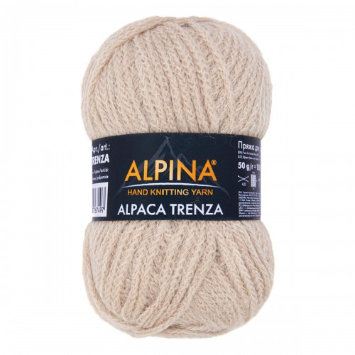 Пряжа ALPINA "ALPACA TRENZA"   90\% альпака, 10\% полиамид   4 шт. х  50 г  150 м ± 8 м №05 св.бежевый