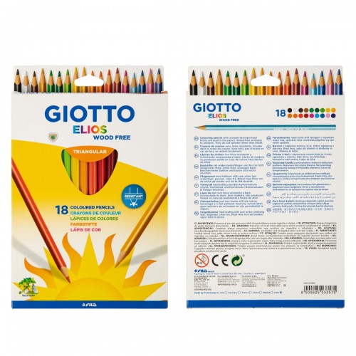 "Giotto"   Карандаши цветные пластиковые трехгранные   заточенный   18 цв. F277900