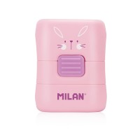 "Milan"   Fun   Ластик квадратный 430 в защитном пенале с щеточкой   15,7х9,5х5 см  16 шт. 4901116FA