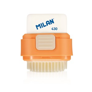 "Milan"   Fun   Ластик квадратный 430 в защитном пенале с щеточкой   15,7х9,5х5 см  16 шт. 4901116FA