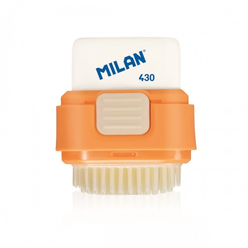 "Milan"   Fun   Ластик квадратный 430 в защитном пенале с щеточкой   15,7х9,5х5 см  16 шт. 4901116FA