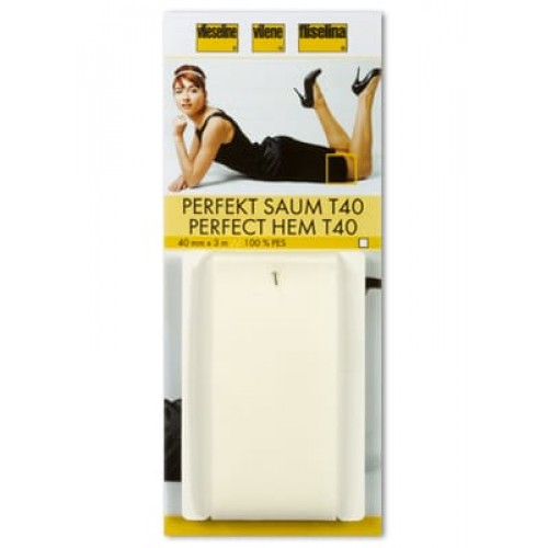 Тесьма усиленная Perfekt-Saum   клеевая для подгиба   40 мм  3 м  СК/Распродажа 53453125 белый