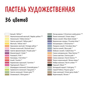 "VISTA-ARTISTA"   Studio   пастель художественная набор   VASP-36   36 цв. .