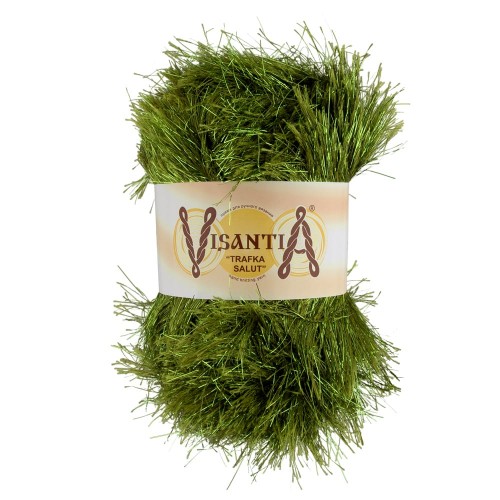 Пряжа VISANTIA "TRAFKA SALUT"   80\% полиэстер, 20\% люрекс   5 шт. х  200 г  90 м ± 4 м №0078 ЧЁРНЫЙ