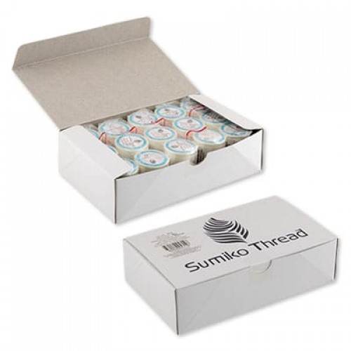 Нитки  "SumikoThread"   для трикотажных тканей   TST   50   100\% нейлон   328 я  300 м  №401 белый