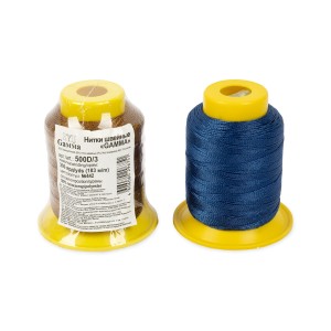 Швейные нитки (полиэстер) 500D/3   "Gamma"  / "Micron"   обувные    200 я  183 м №446 рыжий