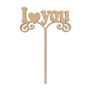 Заготовка для декорирования "Mr. Carving"   ВД-312   Топпер "I love you"   фанера   15  х 10 х  0.4 см .