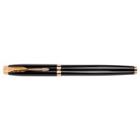 "PARKER"   Ручка перьевая IM Black GT 1931645 черный глянцевый корпус, позолоченные детали