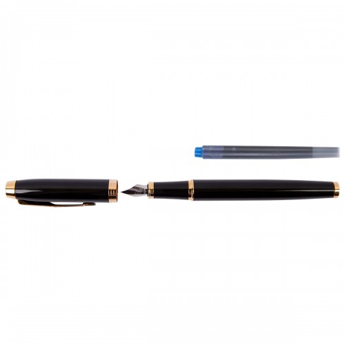 "PARKER"   Ручка перьевая IM Black GT 1931645 черный глянцевый корпус, позолоченные детали