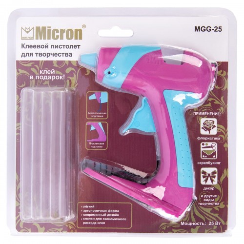 "Micron"   Пистолет клеевой   MGG-25  d 7.2 мм  в блистере   СК/Уценка для творчества