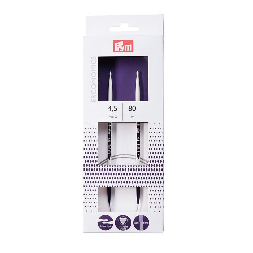 Спицы  PRYM 215805   круговые Ergonomics   пластик  d 4.5 мм  80 см  1 шт .