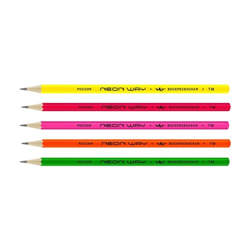 "ВКФ"   "Neon way"   NW04   Карандаш графитный неоновый   заточенный   ТМ (HB)   72 шт. 1542 розовый