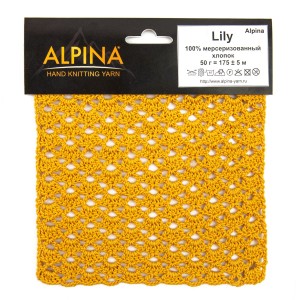 Пряжа ALPINA "LILY"   100\% мерсеризованный хлопок   10 шт. х  50 г  175 м ± 5 м №028 гр.розовый