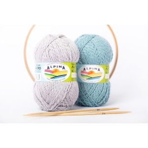 Пряжа ALPINA "ALPACA ACRO"   44\% мериносовая шерсть, 38\% акрил, 18\% альпака   4 шт. х  50 г  150 м ± 7 м №03 св.коричневый