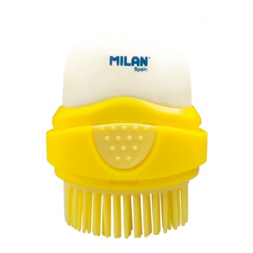 "Milan"   Ластик с щеточкой Capsule овальный   53х35х18 мм  16 шт. 4900116 ассорти