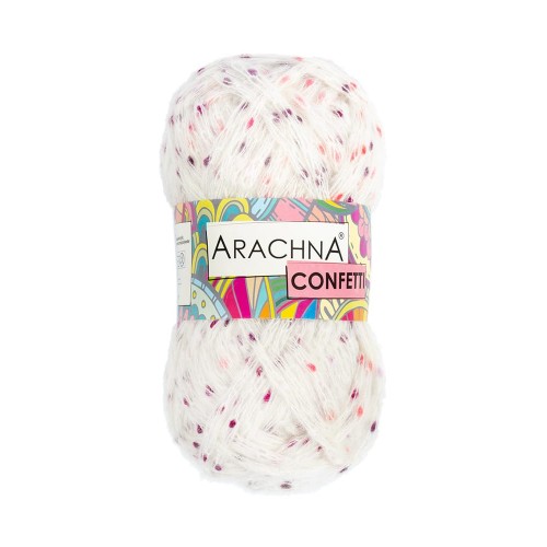 Пряжа ARACHNA "CONFETTI"   30\% мохер, 30\% акрил, 20\% нейлон, 20\% полиэстер   5 шт. х  100 г  110 м №2104белый-бл.голубой-голубой