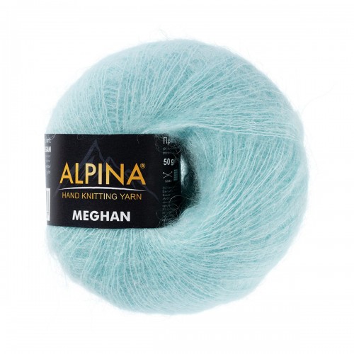 Пряжа ALPINA "MEGHAN"   73\% кид мохер, 27\% нейлон   4 шт. х  50 г  390 м ± 10 м №29 св.серый