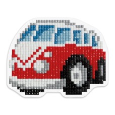 Кристальная (алмазная) мозаика  "ФРЕЯ" ALVM-034   магнит "Автобус" 8.5 х 6.5 см