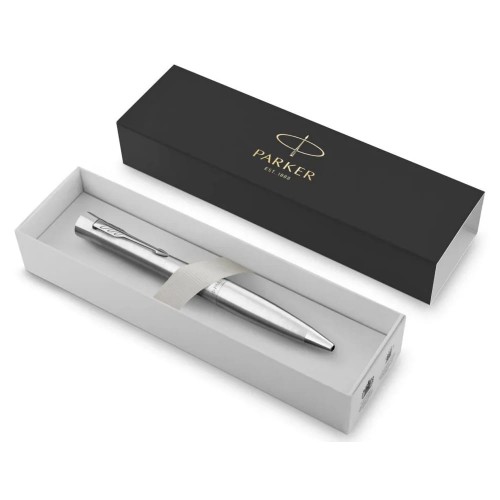 "PARKER"   Ручка шариковая "Parker Urban Metro Metallic CT BP Twist". Линия письма – средняя, в подарочной упаковке.   0.7 мм  1 шт. 2143641 цвет чернил: синий
