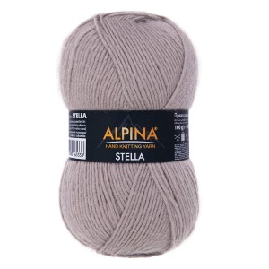 Пряжа ALPINA "STELLA"   50\% альпака, 45\% мериносовая шерсть, 5\% металлизированный полиамид   с люрексом   3 шт. х  100 г  250 м ± 13 м №88 св.сиреневый