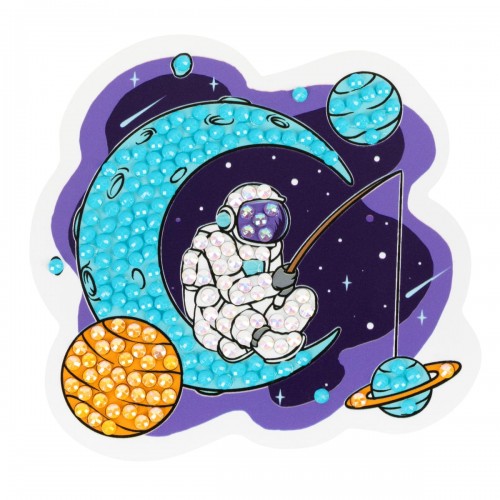 Кристальная (алмазная) мозаика  "ФРЕЯ" ALVN-306   наклейки "Космос" 8 х 8.5 см