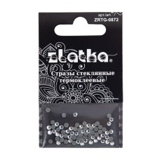 Страз клеевой "Zlatka"   ZRTG-0872   SS08   Crystal   2.4 мм  стекло   5 x  72 шт  в пакете с картонным еврослотом №01 белый (Crystal)