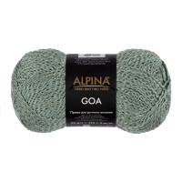 Пряжа ALPINA "GOA"   58\% хлопок, 38\% акрил, 4\% полиэстер   10 шт. х  50 г  175 м ± 5 м №09 мятный