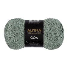 Пряжа ALPINA "GOA"   58\% хлопок, 38\% акрил, 4\% полиэстер   10 шт. х  50 г  175 м ± 5 м №09 мятный