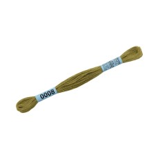 Нитки для вышивания "Gamma"    мулине  ( 0001-0206 )  100\% хлопок   24 x  8 м №0008 оливковый