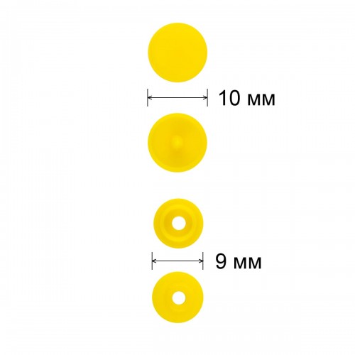 Кнопка "Micron"   POM-10/500   Кнопки пластиковые   пластик  d 10 мм  500 шт. № 006 желтый