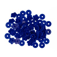 Кнопка "Micron"   POM-12 FL   Кнопки пластиковые   пластик  d 12 мм  15 шт. № 007 синий