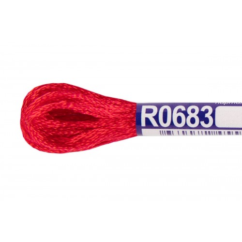 Нитки для вышивания "Gamma"   мулине   100\% вискоза   12 x  8 м R0683 красный