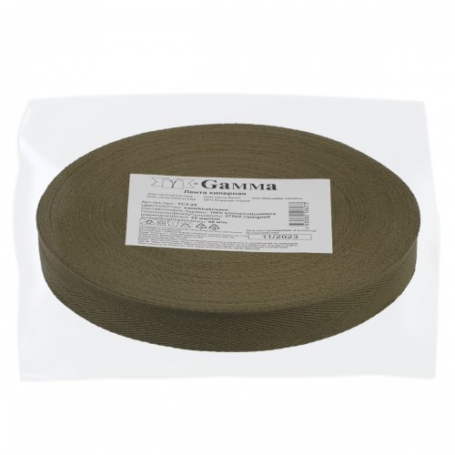 Лента киперная   25 мм  TCT-25   50 м хаки/khaki