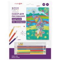 "ФРЕЯ"   PNBK-003   "Яркая птица"  Набор для раскрашивания по номерам карандашами   29.5 х  20.5 см  1 л. .