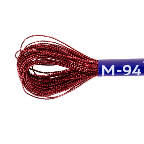 Нитки для вышивания "Gamma"   мулине  JT   металлик   100\% полиэстер   12 x  11 м M-94 красный